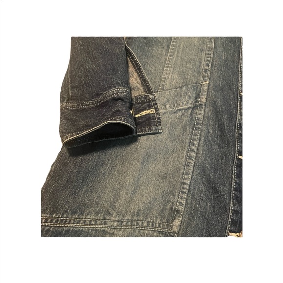 HENNES midi denim long sleeve button up dress 8 EUC - Picture 8 of 9